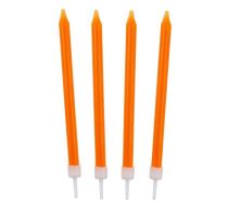 Narozeninové svíčky 8,6 cm 10 ks oranžové - Oslavy
