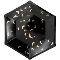 Papírové talíře - netopýři - Halloween - 20 cm - 6 ks - Papírové