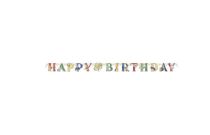 Girlanda - Happy Birthday - narozeniny - čaroděj Harry Potter - 182 cm - Nosy, uši, zuby, řasy