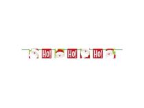 Girlanda HOHOHO banner - Vánoce - Santa Claus - 152 cm - Punčocháče, rukavice, kabelky