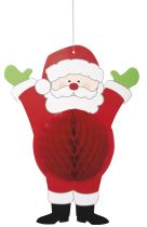 Papírová dekorace Mikuláš - Santa Claus - 35 cm - Vánoce - Masky, škrabošky, brýle