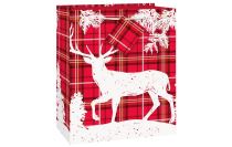Vánoční dárková taška - jelen - Vánoce - 18 x 22,5 cm - Karnevalové doplňky