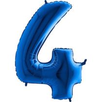 Balón foliový číslice MODRÁ - BLUE 102 cm - 4 - Masky, škrabošky, brýle