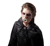 Zuby svítící - Upír - Drakula - vampír / Halloween - Nosy, uši, zuby, řasy