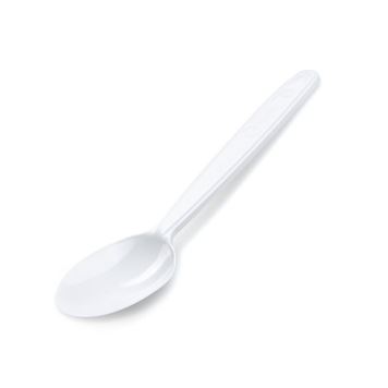 Lžičky polévkové bílé PP - opakovaně použitelné - 18,5 cm - 50 Ks