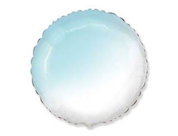 Balón fóliový kulatý ombré - modrobílý - 48 cm