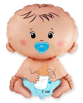 Balón foliový Miminko - chlapeček - kluk - Baby shower - 60 cm