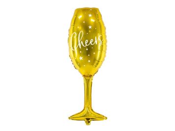 Balón fóliový šampuska - champagne - Silvestr - Happy New Year - 52 cm