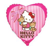Balón foliový 45 cm  Hello Kitty s medvídky - Narozeniny