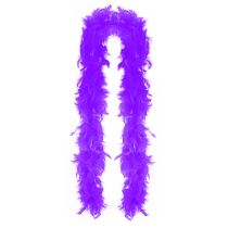 Boa fialové s peřím - Charlestone - 180 cm - Karneval