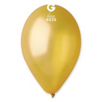 Balonky  metalické 100 ks zlaté  - průměr 26 cm - Party make - up