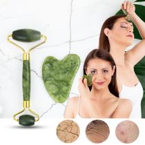 Masážní set Face roller a Gua Sha inSPORTline Siarto Set - Face Rollery