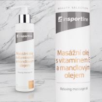 Masážní olej inSPORTline s vitamínem E a mandlovým olejem 200 ml - Zdraví a krása